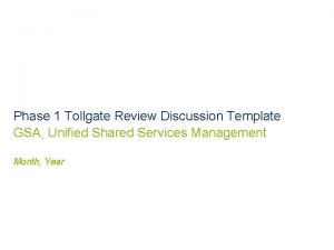 Tollgate review template