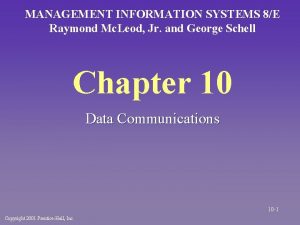 MANAGEMENT INFORMATION SYSTEMS 8E Raymond Mc Leod Jr