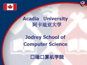 Acadia computer science