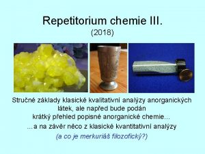 Repetitorium chemie III 2018 Strun zklady klasick kvalitativn