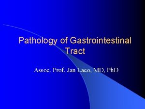 Pathology of Gastrointestinal Tract Assoc Prof Jan Laco