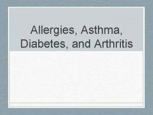 Food allergies and arthritis Food allergies and arthritis