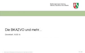 Bezirksregierungen Arnsberg Detmold Dsseldorf Kln Mnster Die BKAZVO