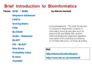 Difference between ncbi and embl