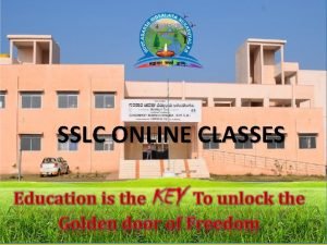 SSLC ONLINE CLASSES Grade 10 Chapter 8 Subject