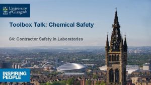 Chemical safety toolbox talk