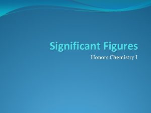 What is a significant figure in chemistry