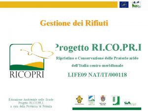 Classificazione dei rifiuti