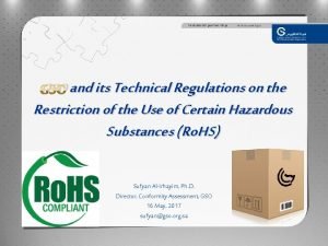 Gso technical regulations