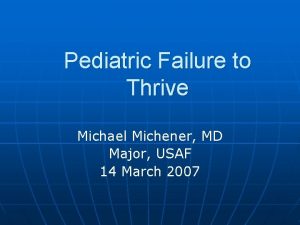 Failure to thrive definition
