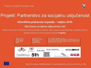 Progress program Europske unije Projekt Partnerstvo za socijalnu