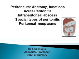 Intraperitoneal abscess