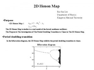 2 D Henon Map EuiSun Lee Department of