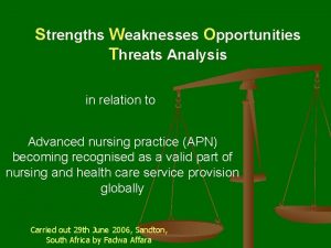 Swot analysis definition in nursing