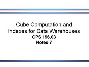 Data cube computation Data cube computation