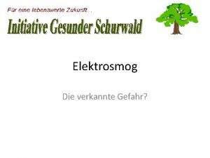 Elektrosmog Die verkannte Gefahr 10 2009 Baltmannsweiler Zinkstrae