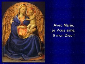 Je vous aime o mon dieu Je vous aime o mon dieu