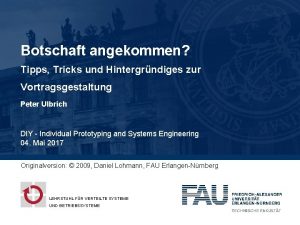 Botschaft angekommen Tipps Tricks und Hintergrndiges zur Vortragsgestaltung