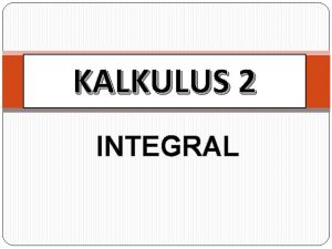 Kalkulus integral