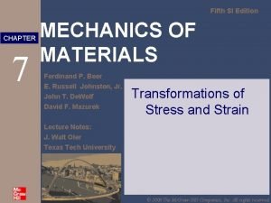 Chapter 7 mechanics of materials solutions Chapter 7 mechanics of materials solutions