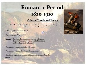 Romantic era events