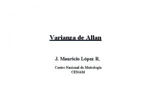 Varianza de allan Varianza de allan