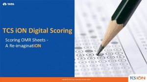 TCS i ON Digital Scoring OMR Sheets A