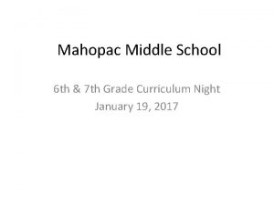 Mahopac middle school