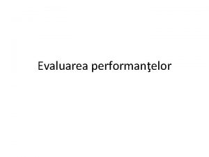 Evaluarea performantelor angajatilor model