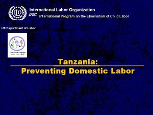 International Labor Organization IPEC International Program on the