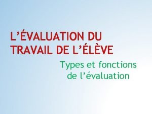 évaluation sommative