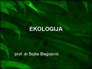 Podela ekologije