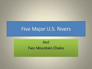 Major us rivers