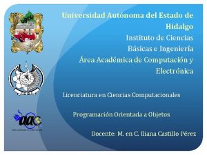 Universidad Autnoma del Estado de Hidalgo Instituto de