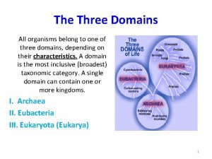 Three domains of life