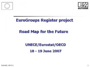 Euro Groups Register project Road Map for the