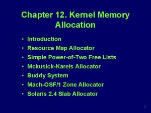Allocating kernel memory in os