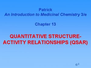 Patrick An Introduction to Medicinal Chemistry 3e Chapter