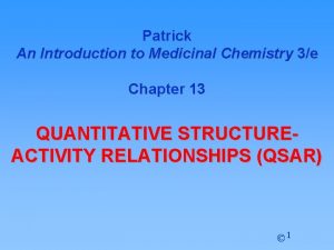 Hansch equation examples