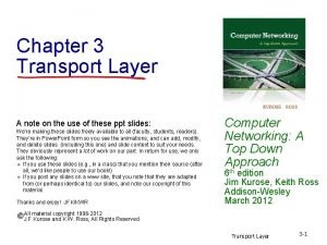 Transport layer ppt