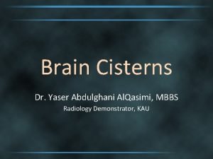 Brain cisterna magna