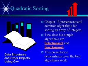 Quadratic sorting algorithms