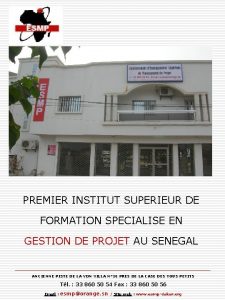 PREMIER INSTITUT SUPERIEUR DE FORMATION SPECIALISE EN GESTION