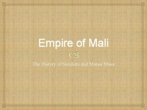 Map of mali empire