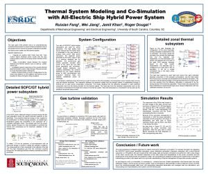 Thermal System Modeling and CoSimulation with AllElectric Ship