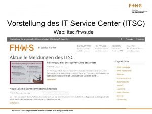Fhws it service center