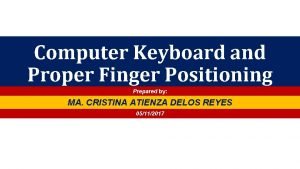 Keyboard finger placement