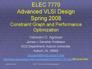 ELEC 7770 Advanced VLSI Design Spring 2008 Constraint