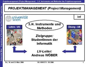 Projektorientierte teilorganisation