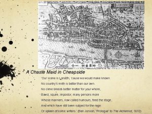 A chaste maid in cheapside summary